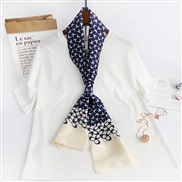 (14-150)(  Navy blue) long print scarves woman spring autumn fashion samll neckerchief belt scarf