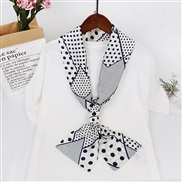 (14-150)( circle point  black) long print scarves woman spring autumn fashion samll neckerchief belt scarf