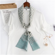(14-150)(  light green) long print scarves woman spring autumn fashion samll neckerchief belt scarf