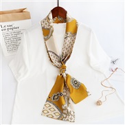 (14-150)(  yellow) long print scarves woman spring autumn fashion samll neckerchief belt scarf