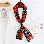(14-150)(  red) long print scarves woman spring autumn fashion samll neckerchief belt scarf