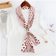 (14-150)( circle point  red) long print scarves woman spring autumn fashion samll neckerchief belt scarf
