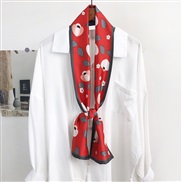(14-150)(  red) long print scarves woman spring autumn fashion samll neckerchief belt scarf