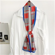 (14-150)(  red  blue ) long print scarves woman spring autumn fashion samll neckerchief belt scarf