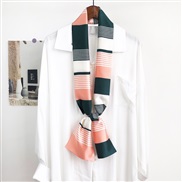 (14-150)( stripe  pink) long print scarves woman spring autumn fashion samll neckerchief belt scarf