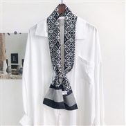 (14-150)(  gray) long print scarves woman spring autumn fashion samll neckerchief belt scarf