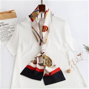 (  red)spring autumn style scarves imitate silk belt print samll scarves star long scarves