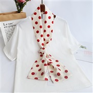 (14*150)( circle point  red)spring autumn style scarves imitate silk belt print samll scarves star long scarves
