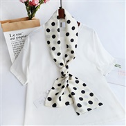 (14*150)( circle point  white)spring autumn style scarves imitate silk belt print samll scarves star long scarves