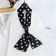 (14*150)( circle point  black)spring autumn style scarves imitate silk belt print samll scarves star long scarves