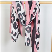 (90*170CM)( Pink leopard print)Winter scarf Japan and Korea sweet wind imitate sheep velvet scarf woman warm leopard sh