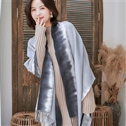 (200*70CM)(  blue )Winter gradual change scarf Korea warm woman shawl all-Purpose Collar imitate sheep velvet print sca