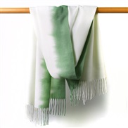 (200*70CM)(  green)Winter gradual change scarf Korea warm woman shawl all-Purpose Collar imitate sheep velvet print sca
