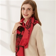 ( red) scarf woman Autumn and Winter imitate sheep velvet scarf elegant Ladies warm Collar shawl