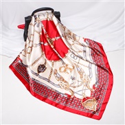 ( red)spring new scarves woman style imitate silk generous cm gift scarf print color neckerchief