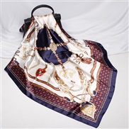 ( Belt90cm)( blue)spring new scarves woman style imitate silk generous cm gift scarf print color neckerchief