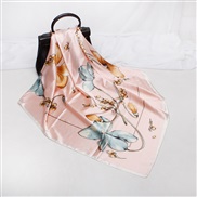 ( Belt90cm)( pink)spring new scarves woman style imitate silk generous cm gift scarf print color neckerchief