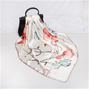 ( Belt90cm)( rice white)spring new scarves woman style imitate silk generous cm gift scarf print color neckerchief