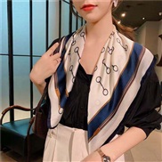 (70cm)( blue )temperament samll wind scarves Stripe brief Korean style black occupation samll neckerchief