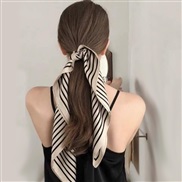 (70cm)( stripe)temperament samll wind scarves Stripe brief Korean style black occupation samll neckerchief