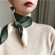 (70cm)temperament samll wind scarves Stripe brief Korean style black occupation samll neckerchief