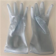 (L)( blue ) glove  pattern woman Waterproof plastic leather glove