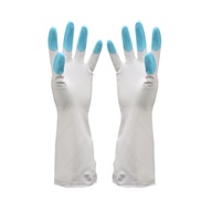 (S)( blue ) glove  pattern woman Waterproof plastic leather glove