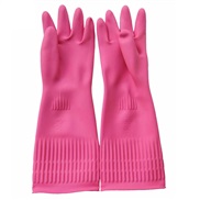 (L)( Pinkcm) glove  pattern woman Waterproof plastic leather glove