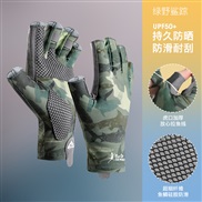 (L)(XG)summer Sunscreen glove man half Outdoor Non-slip thick elasticity sport glove