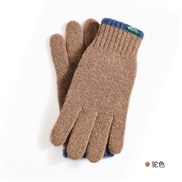 (L)(DZ camel  ) Winter knitting glove import wool wear-resisting touch screen glove