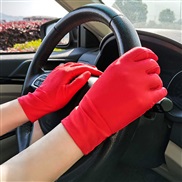 ( red)summer thin style Sunscreen glove high elasticity man woman wedding watch-face glove