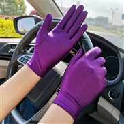 (Free Size )(purple)summer thin style Sunscreen glove high elasticity man woman wedding watch-face glove