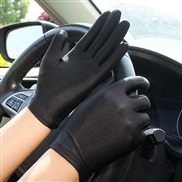 (Free Size )( black)summer thin style Sunscreen glove high elasticity man woman wedding watch-face glove