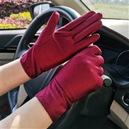 (Free Size )( Red wine)summer thin style Sunscreen glove high elasticity man woman wedding watch-face glove