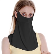 (Free Size )( black) Sunscreen mask woman summer eyes three-dimensional thin style draughty Outdoor Mask