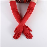 ( red) surface elasticity colorcoslay lady glove sexy velvet glove