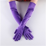 (Free Size )(purple) surface elasticity colorcoslay lady glove sexy velvet glove