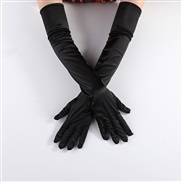 (Free Size )( black) surface elasticity colorcoslay lady glove sexy velvet glove