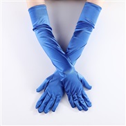 (Free Size )( sapphire blue ) surface elasticity colorcoslay lady glove sexy velvet glove