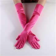 (Free Size )( red) surface elasticity colorcoslay lady glove sexy velvet glove