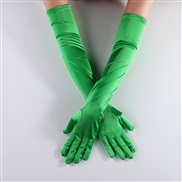 (Free Size )( green) surface elasticity colorcoslay lady glove sexy velvet glove