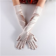 (Free Size )( champagne) surface elasticity colorcoslay lady glove sexy velvet glove