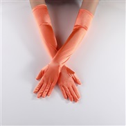(Free Size )(orange) surface elasticity colorcoslay lady glove sexy velvet glove