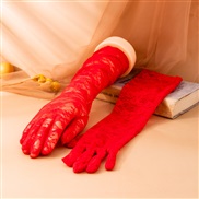 ( red)spring autumn style Sunscreen glove woman lace white glove summer thin style