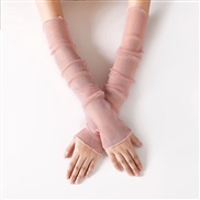 (Free Size )( Pink)summer Outdoor sleeves  thin nets yarn sleeves foot  half lace  gold silver Sunscreen sleeves