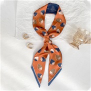 (  blue )spring summer imitate silk flowers belt scarves woman long Korean style all-Purpose print original neckerchief