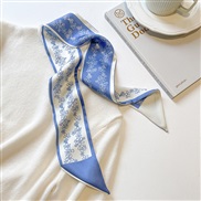 (fa)day blue brief temperament surface neckerchief Double layer samll scarves fresh student bag beltins wind