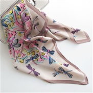 (   gray)print scarf scarvesOO silk samll pattern