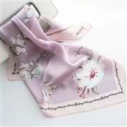 (   tea  pinkpurple)print scarf scarvesOO silk samll pattern
