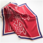 (   red)print scarf scarvesOO silk samll pattern